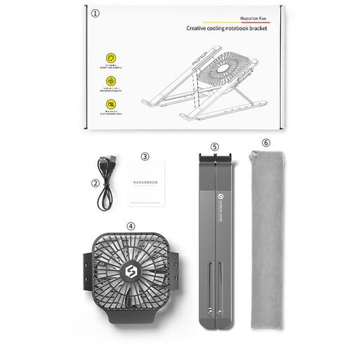 Foldable Laptop tablet Stand With Cooling Fan Heat Dissipati