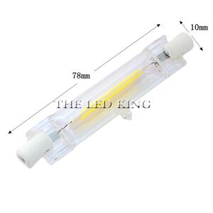 新品*R7S LED COB Bulb J78 J118 Dimmable Glass Tube Light 78m