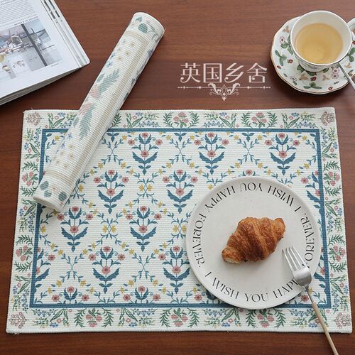 棉线编织西餐垫吧台餐桌垫杯垫家用桌面隔热垫美式北欧风4款现货