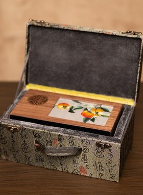 苏绣笔筒刺绣摆件新中式书房笔收纳盒中国风特色伴手礼送老师礼物