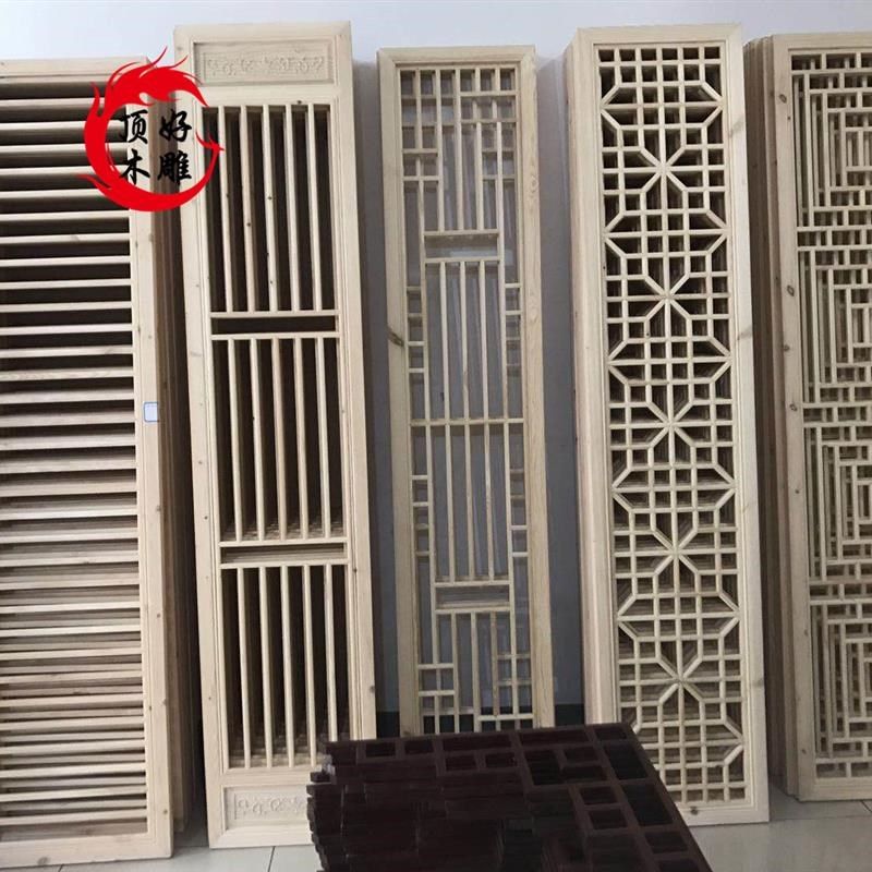 中式仿古花格吊顶雕花门镂空隔断屏风门窗实木电视背景墙木雕定制,家居饰品,木雕,淘宝优惠券,粉丝福利购,淘宝优惠卷