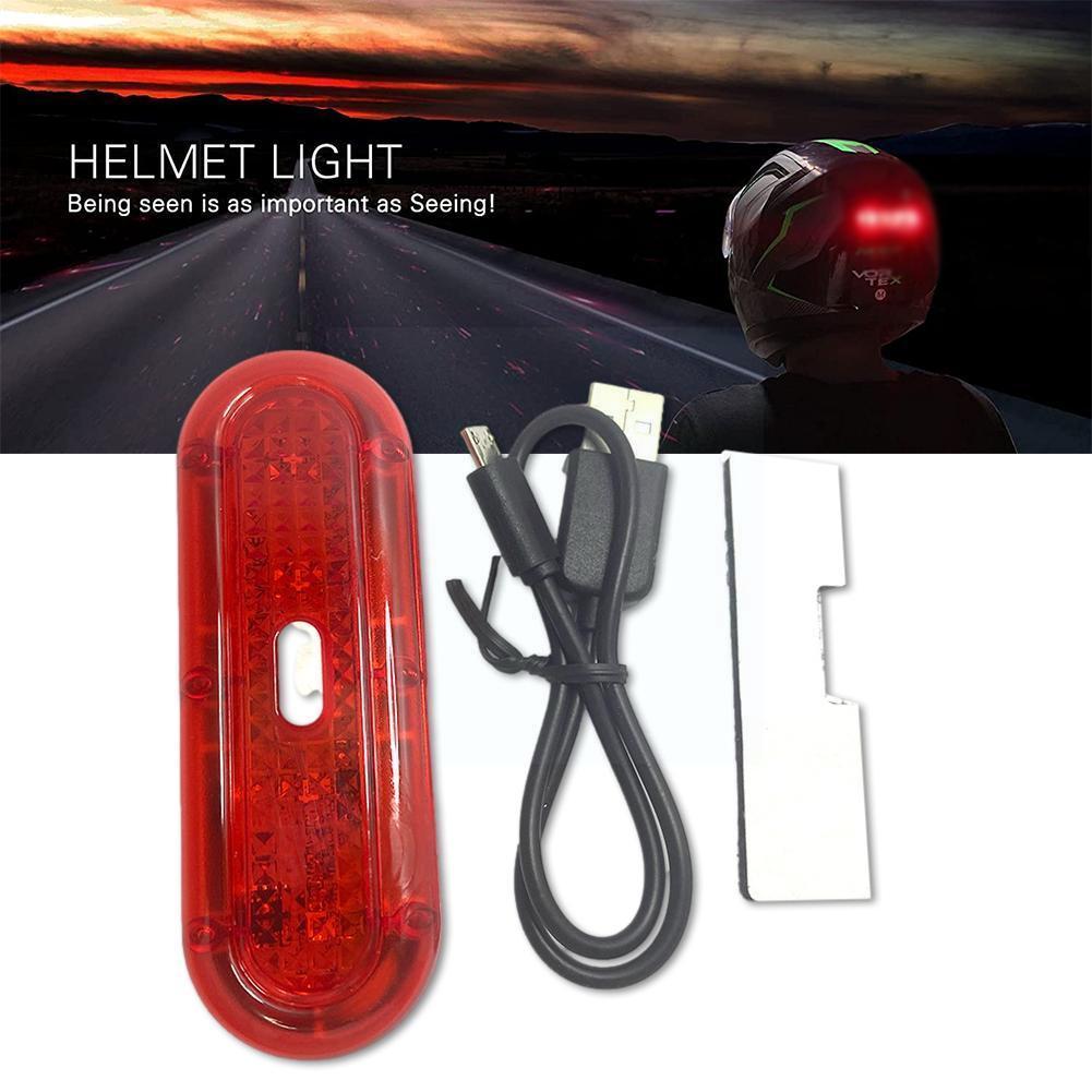 推荐Motorcycle Helmet Night Light Cycling Strip Safety Warni