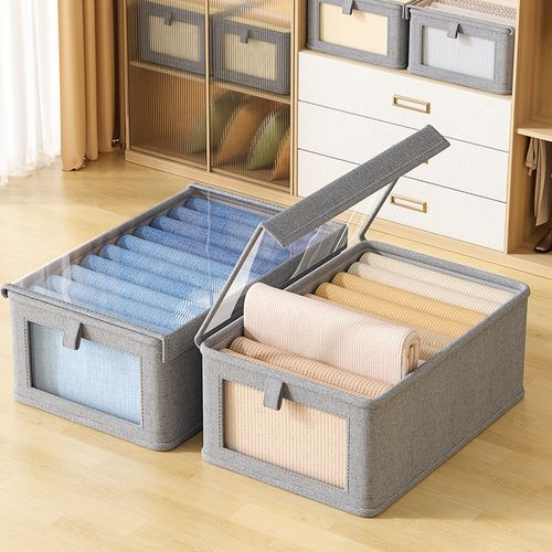 叠衣服收纳神器懒人叠衣板毛衣衬衫衣服收纳箱衣柜衣物带盖整理盒