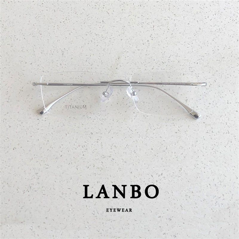 超轻纯钛5.2g方框近视眼镜框架男大脸斯文商务银色清秀无边框女潮