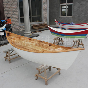 餐饮木船海鲜船欧式木船两头尖装饰船道具船吊顶船景观花船小摆件