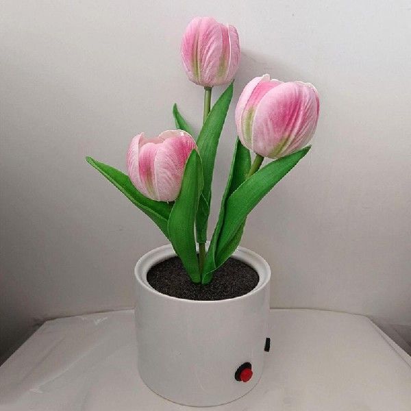 极速Tulip Table Light Stylish USB Tulip Flower Table Lamp Si