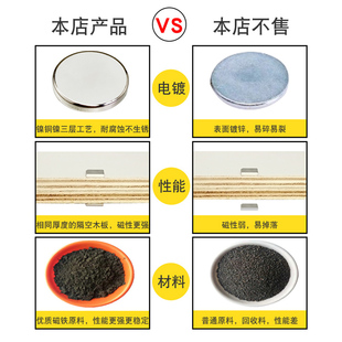 磁铁强磁长方形带孔高强力铷汝钕吸铁石块大号沉孔强磁铁片磁石钢