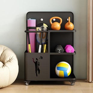 健身器材收纳架家用瑜伽哑铃器械瑜伽垫泡沫轴筐子运动用品置物架