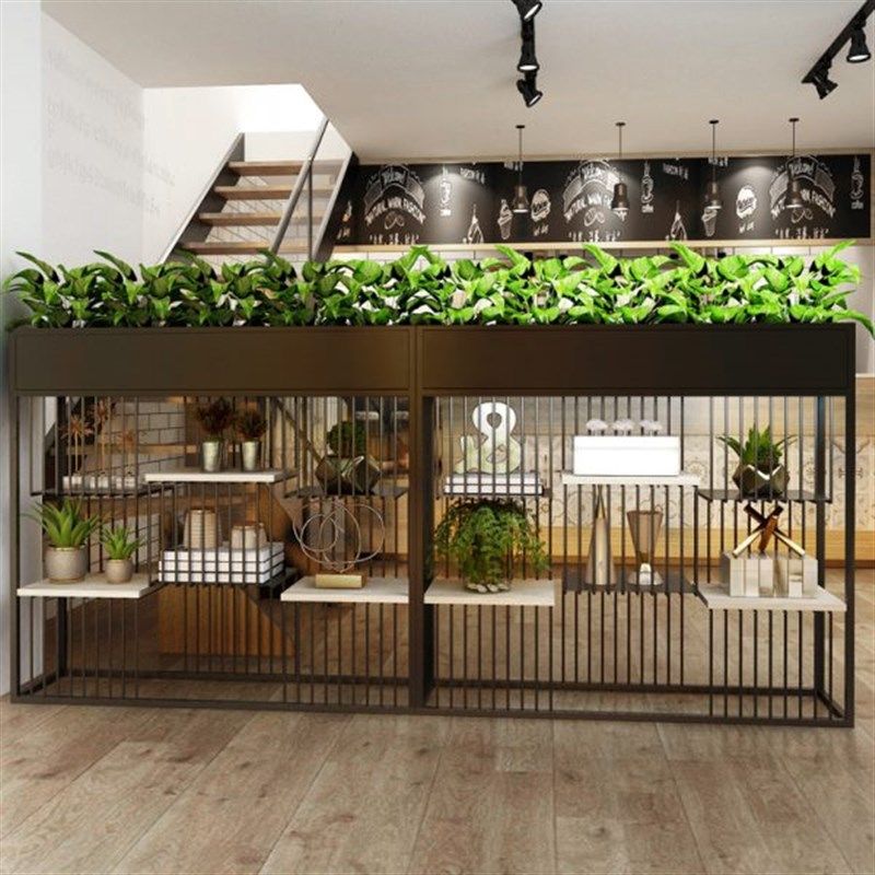 铁艺咖啡厅餐厅隔断置物架花架落地绿萝装饰架办公一体式隔断屏风,商业/办公家具,挡板/围挡,淘宝优惠券,粉丝福利购,淘宝优惠卷