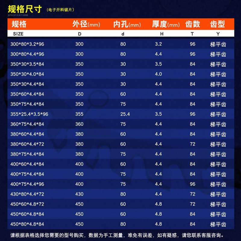 快无双极东南兴金田豪迈电子锯花料往复度密锯刨开板专用锯片