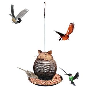 Automatic Cat Feeder 极速Outdoor Feedi Bird Shape Metal Wild