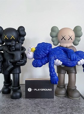 潮玩公仔公主抱玩偶Mandkaws芝麻街bff 轻奢客厅电视柜台桌面摆件