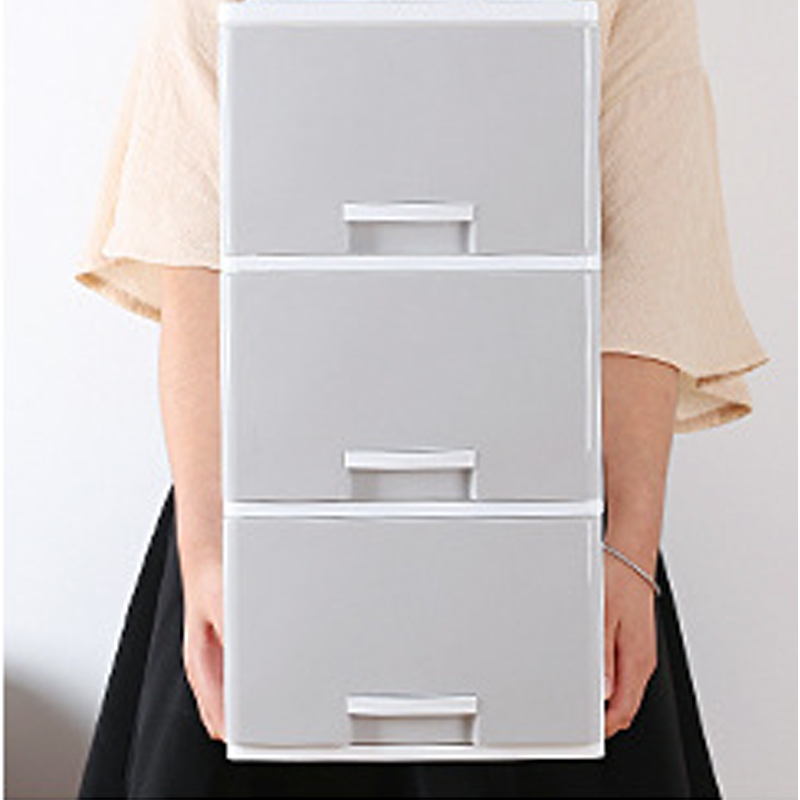 19N桌面收纳盒办公室文件文具抽屉式收纳柜加高大容量a4纸文件储