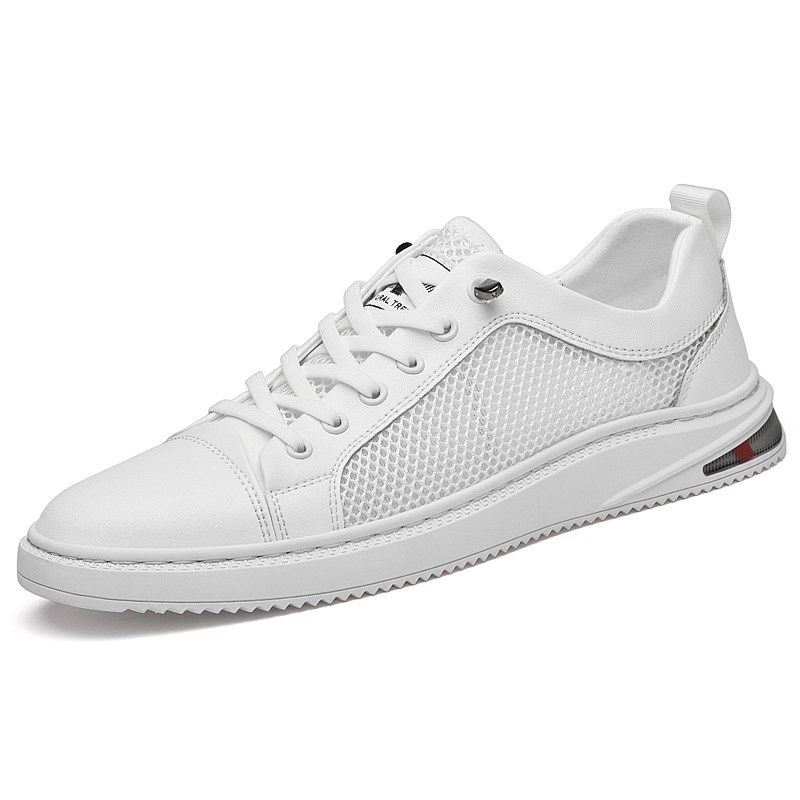 男鞋夏季透气防臭网鞋男士百搭休闲板鞋底薄款网面运动小白板鞋