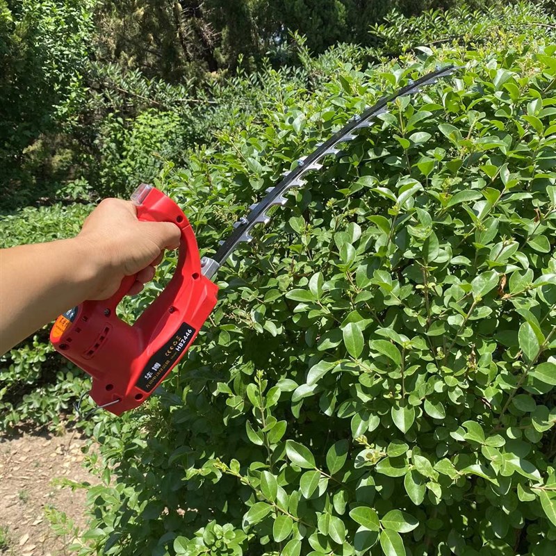 锂电充电式绿篱机园林花卉修枝专用茶树篱笆修剪大功率重修粗枝
