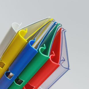 新款超市货架双线挂钩吊牌塑料挂式价格牌标价牌透明展示牌标签牌