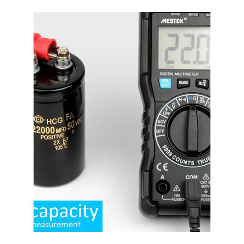 DM91/DM91A Mini Digital Multimeter 9999 Count AC/DC Ammeter