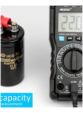 DM91/DM91A Mini Digital Multimeter 9999 Count AC/DC Ammeter