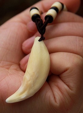 品相好5.3到5.4厘米大獒牙真狗牙齿狼牙吊坠男女饰品情侣项链礼物