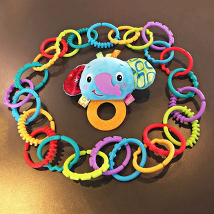 Ring Baby 极速8Pcs Toy Teether Rattles Rubber Set Rainbow