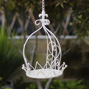 创意悬挂铁艺花篮吊篮吊盆绿萝垂藤植物花盆户外阳台墙上装 饰挂件