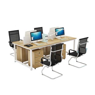 现货速发职员办公桌多人位员工电脑桌椅2/4/6人位工作桌屏风卡座