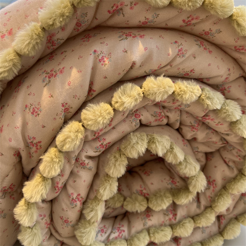 双层纱春秋被2米韩式小碎花可机洗加厚保暖全棉双人纱布冬被,床上用品,化纤被,淘宝优惠券,粉丝福利购,淘宝优惠卷