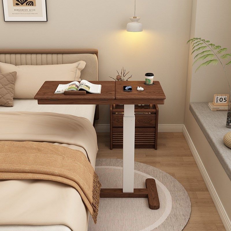 新款实木床边桌带轮可移动升降笔记本电脑桌沙发边桌边几床上桌子,住宅家具,床边桌,淘宝优惠券,粉丝福利购,淘宝优惠卷