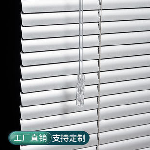 电动百叶窗免打孔铝合金遥控自动黑色遮光卧室厕所厨房化妆室专用