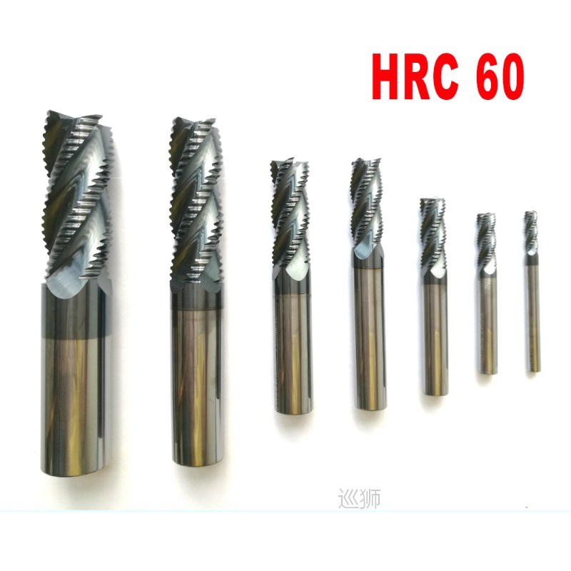 4mm 6mm 8mm 10mm 12mm 4 Flutes HRC60 Roughing End Mills CNC