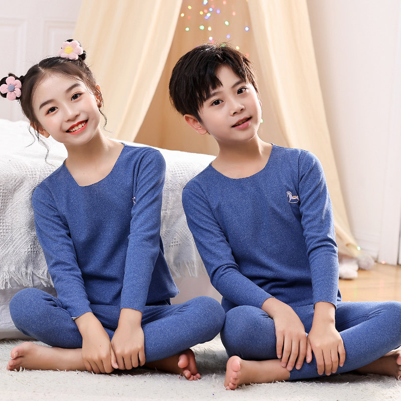 【现货100-180码无骨】儿童保暖内衣套装o男女童温感变色秋衣秋裤