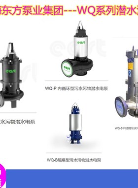 上海东方排污泵 东方80WQv11142 无堵塞排污泵抽水泵市政排污