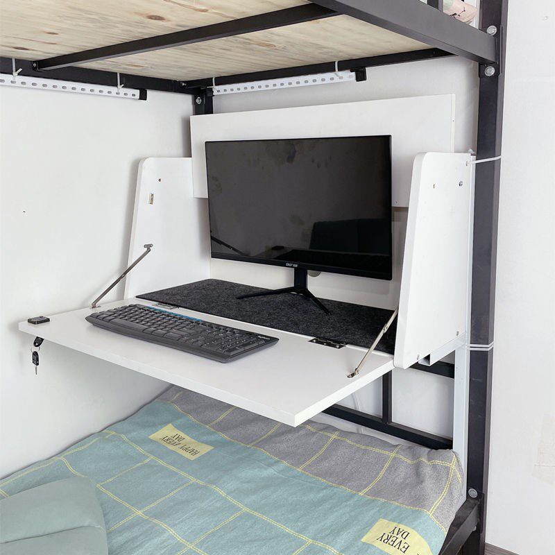 【折扣】实木床上书桌悬空可折叠电脑桌宿舍神器上下铺床侧加大F