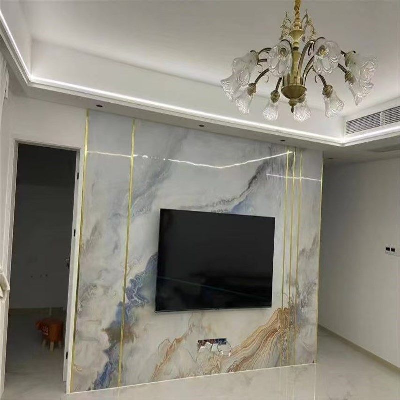 2024新款岩板电视背景墙客厅大板现代简约微晶石大理石瓷砖电视墙,家装主材,岩板,淘宝优惠券,粉丝福利购,淘宝优惠卷