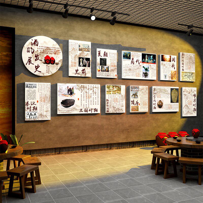 网红小酒馆墙面装饰品文化发展史背场景墙贴白散酒坊厂告海报壁画,家居饰品,文化墙贴,淘宝优惠券,粉丝福利购,淘宝优惠卷