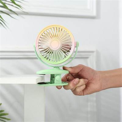 推荐Mini Hand Clip Fan USB Charging Quiet Desktop Electric F