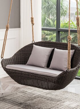 sx家用吊篮藤椅室内阳台吊椅摇椅网红摇篮椅庭院懒人W吊床户外秋