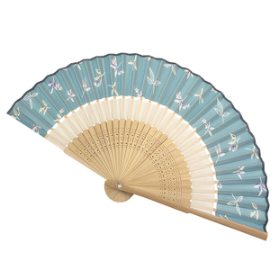 扇子折扇中国风古风女双节携带女式 真丝折叠竹扇人气随身多精品易