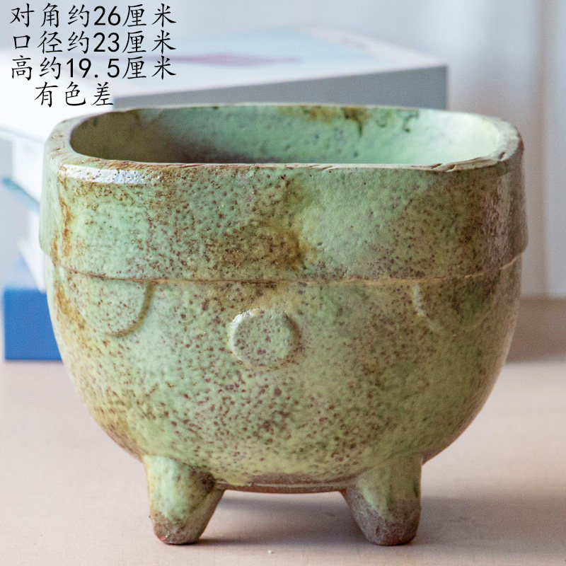 速发特大陶罐花盆粗陶植物兰花月季陶瓷高筒法师老桩花盆器