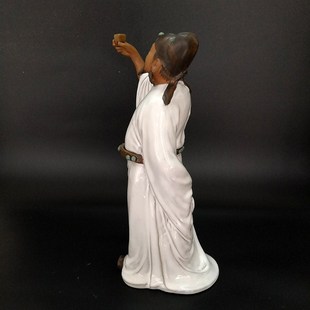 石湾公仔陶瓷诗人李白摆件书房客厅电视柜摆设送老师礼品酒店饰品