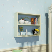 l7两层置物架浴室层架多层隔板壁挂厨房墙面吊柜影视墙装 饰墙上书