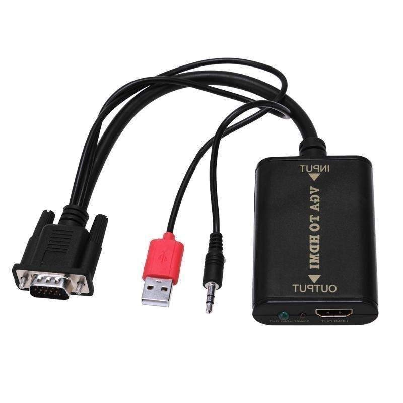 厂家VGA to HDMI Converter Adapter Cable with USB 3.5mm Plug