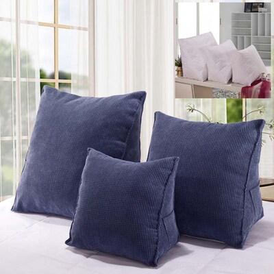 1pcs Bed Wedge Pillow for Sitting Reading with Phone Pocket