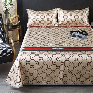 12冰丝凉席三件套双人空调席可机洗折叠式软席学生席冰凉床单