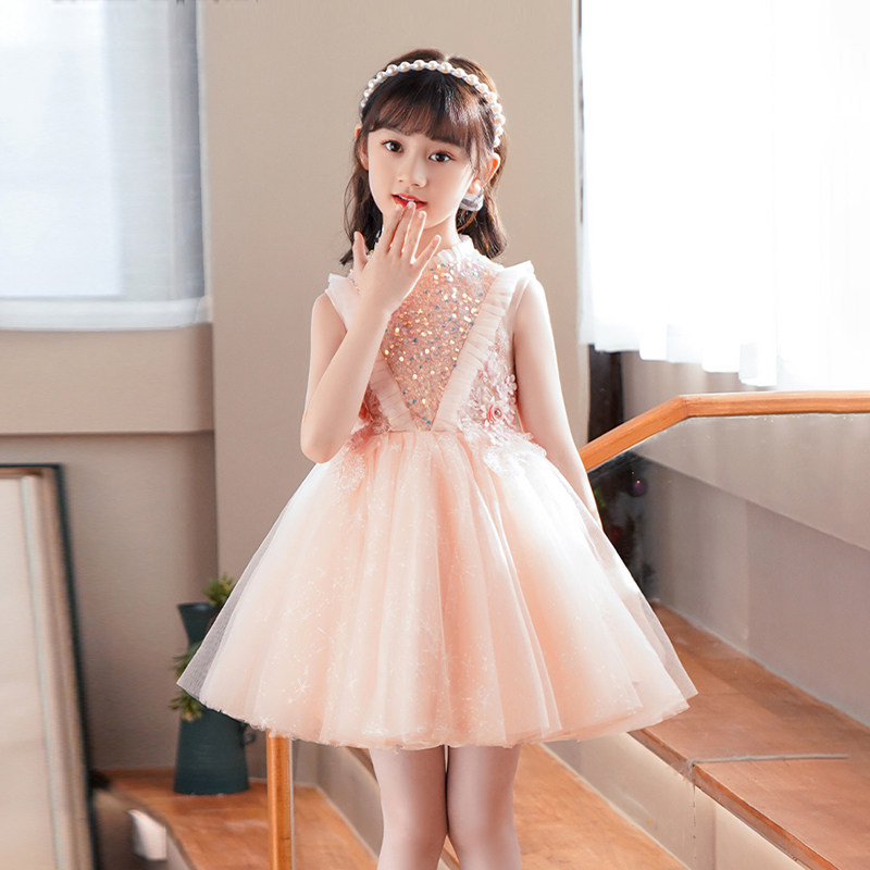 热销六一儿童小学生演出服合唱表演服装女舞蹈服女童合唱服礼服蓬