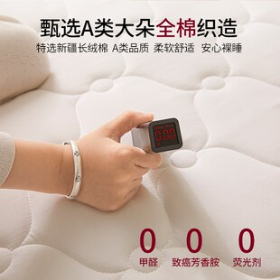 家用双人单人床单加厚100全棉婴儿a类床垫纯色白色床褥垫定制