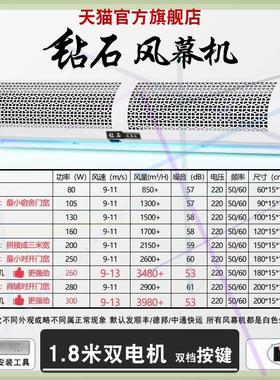 厂销风幕机商用门i口静空气幕风帘隔风闸机门头超市 1215182米品
