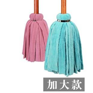 传统手拧吸水家用地板涛森 纤维木杆拖把圆头毛巾墩布长条棉线老式