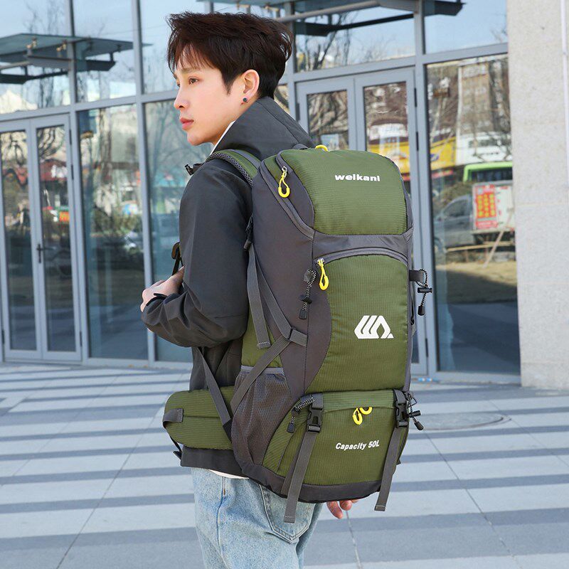新款登山包50L户外旅行双肩包男女徒步大容量轻便多功能野营背包