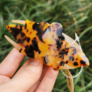 中年妈妈头饰特大号盘发双花鸭嘴夹子 抓发夹成人女士三齿发卡子